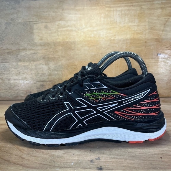 Asics Gel Cumulus 21 Womens Size 7 (5.5Y) Running Shoes Sneakers Black Green - Picture 3 of 8